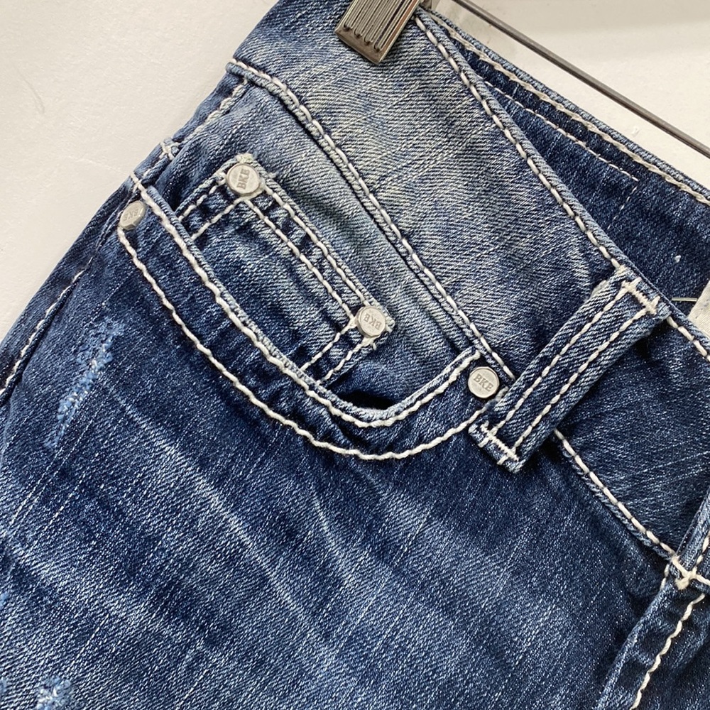 BKE Straight Leg Distressed Ripped Mid Rise Jeans 26 - Picture 5 of 15